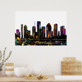 Poster Houston, Texas couvert de graffitis (Cuisine)