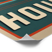 Poster Houston, Texas - Vintage (Coin)