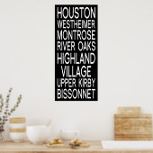 Poster Houston | Typographie (Cuisine)