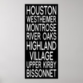 Poster Houston | Typographie (Devant)