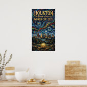 Poster  Houston World Cup 2026 Night Reflection Soccer (Cuisine)