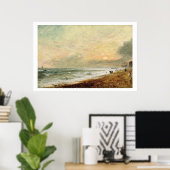Poster Hove Beach, c.1824 (huile sur papier sur panneau) (Bureau à domicile)