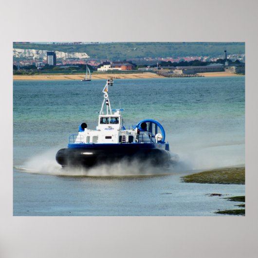 Poster Hovercraft arrivant à Ryde (Devant)