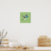 Poster Hovering Jacobin Hummingbird - transparent. (Cuisine)
