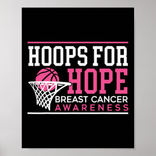 Poster Hovers For Hope Basketball Player Cancer du sein A