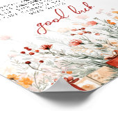 Poster How big is her belly Merry Baby Shower Game sign (Coin)