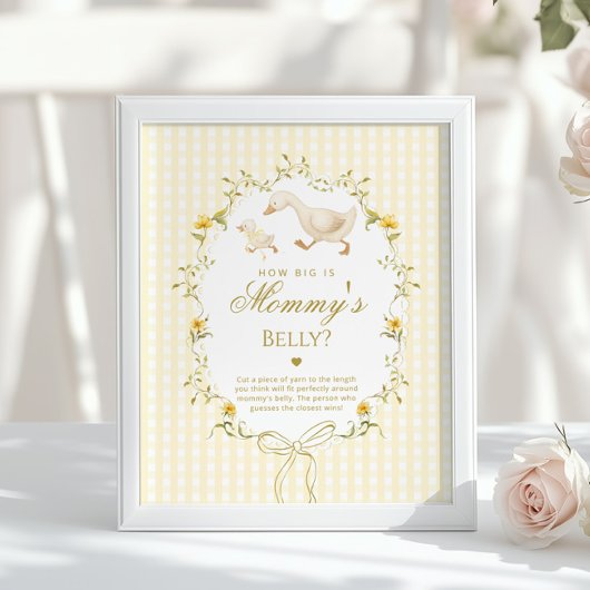 Poster How big is mommys belly Silly Goose gender neutral