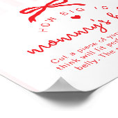 Poster How big is mommys belly Valentines Baby Shower (Coin)