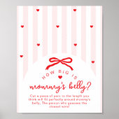 Poster How big is mommys belly Valentines Baby Shower (Devant)
