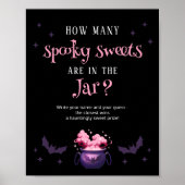 Poster How Many Candies Halloween Baby Shower Game (Devant)