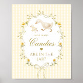 Poster How many candies Silly Goose gender neutral (Devant)