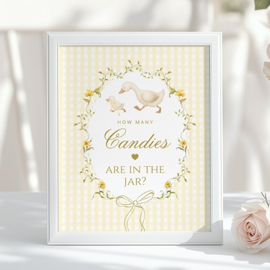 Poster How many candies Silly Goose gender neutral