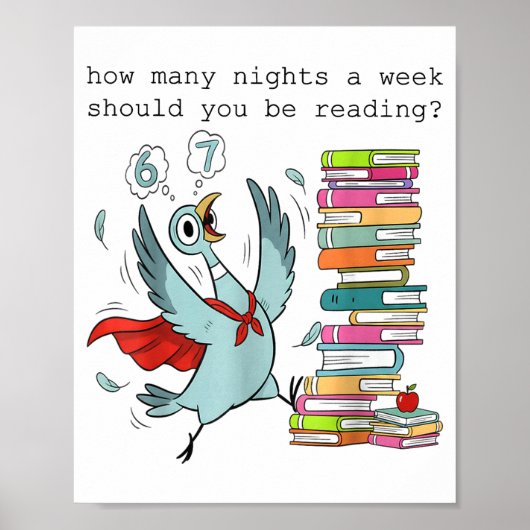 Poster How Many Nights A Week Should You Be Reading_ 6–7  (Devant)