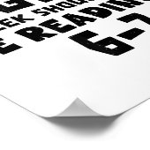 Poster How Many Nights A Week Should You Be Reading 6-7 B (Coin)