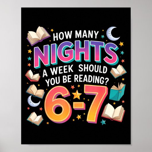Poster How Many Nights A Week Should You Be Reading 6–7 M (Devant)