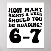 Poster How Many Nights Reading 6 7 Funny Groovy Meme Quot (Devant)