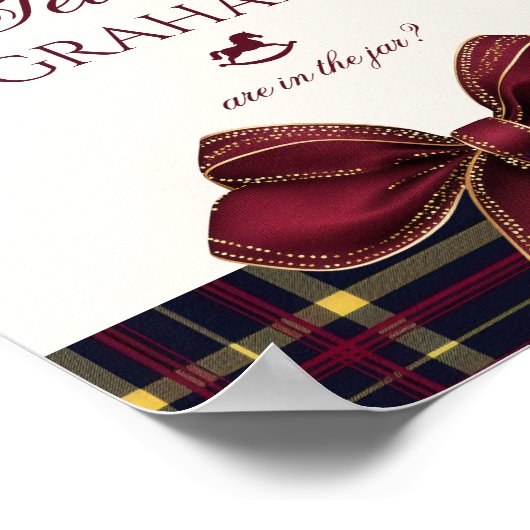 Poster How many teddy grahams Teddy Bear Red Bow (Coin)