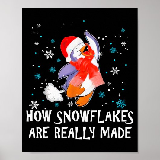 Poster How Snowflakes Are Really Made Snowman Funny Chris (Devant)