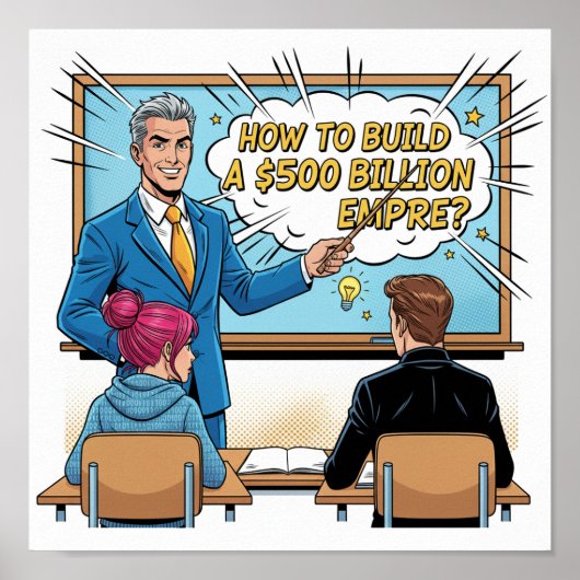 Poster How to Build a $500 Billion Empire Retro Pop Art (Devant)