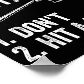 Poster How To Bunt Don't Hit A Dinger Funny Baseball Play (Coin)