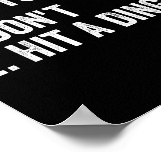 Poster How To Bunt Don't Hit A Dinger Funny Baseball Soft (Coin)