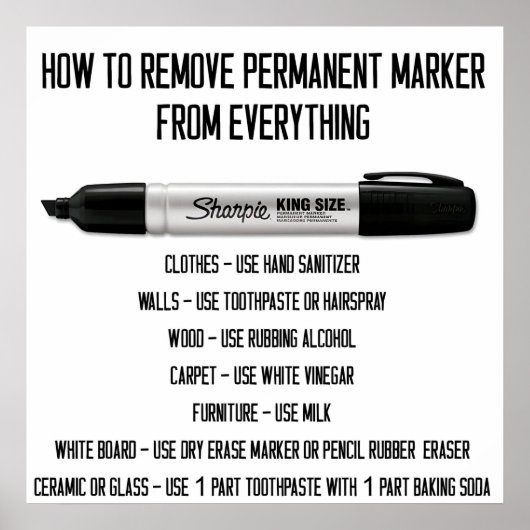 Poster How to Remove Permanent Marker From Everything  (Devant)