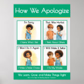 Poster How We Apologize Kindergarten Anchor Chart (Devant)
