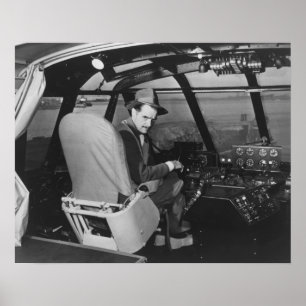 Poster Howard Hughes dans l'épicéa Oie Plan en bois