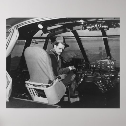 Poster Howard Hughes dans l'épicéa Oie Plan en bois (Devant)