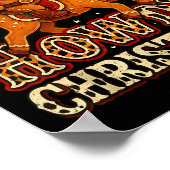 Poster Howdy Christmas Cowboy Gingerbread Design  (Coin)