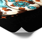 Poster Howdy Fall Western Citrouille Halloween Cowhide Pu (Coin)