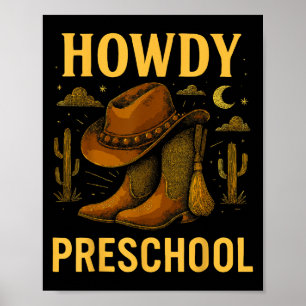 Poster Howdy Rodeo De L'École Primaire Retour À L'École O