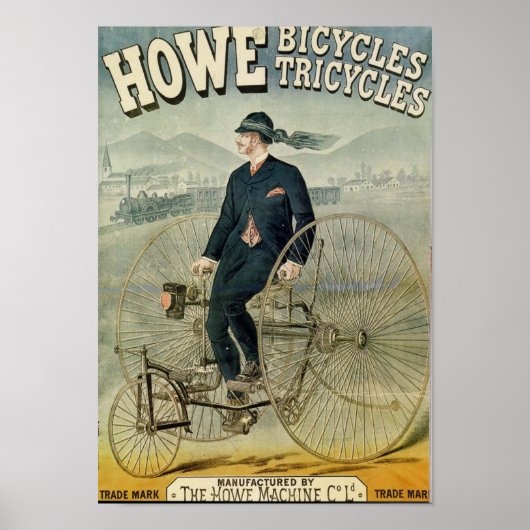 Poster Howe Bicycles Tricylces (Devant)