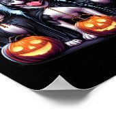 Poster Howl-o-ween Halloween Pitbull Chien Citrouille Gho (Coin)