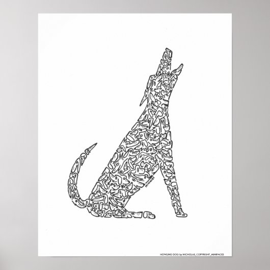 Poster HOWLING CHIEN par NICHOLAS_COPYRIGHT_... (Devant)