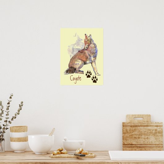 Poster Howling Coyote (Cuisine)