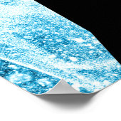 Poster Howling Winter Wolf enneigé bleu fumée Abstraite (Coin)