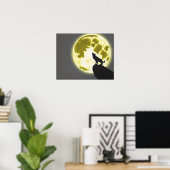 Poster howling wolf (Bureau à domicile)