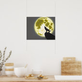 Poster howling wolf (Cuisine)