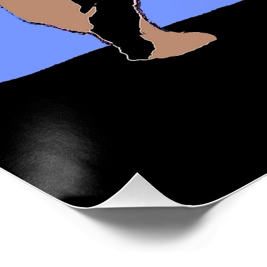 Poster Howling Wolf en hiver - Art faunique original (Coin)