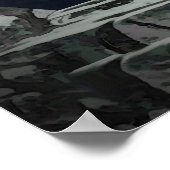 Poster Howling Wolf Silhouette (Coin)