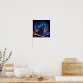 Poster Howling Wolf Surreal Imaginaire (Cuisine)