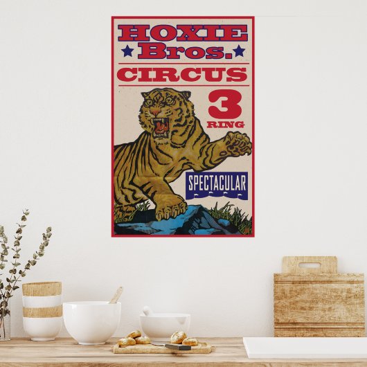 Poster Hoxie Bros. Cirque (Cuisine)