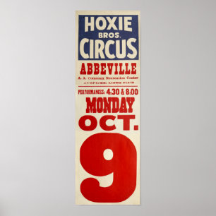 Poster Hoxie Bros. Cirque