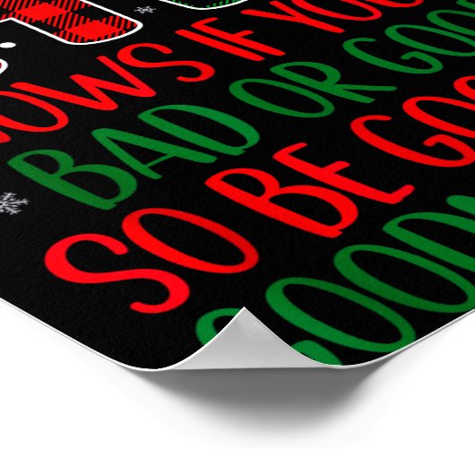 Poster Hr Knows If You've Been Bad Or Good Funny Christma (Coin)