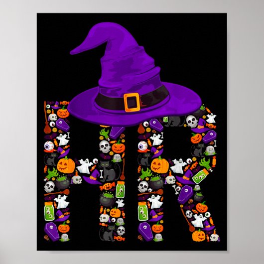 Poster Hr Witch Human Resources Pumpkin Halloween Costume (Devant)