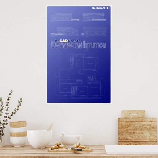 Poster hsCADCreatorFloorPlanPoster (Cuisine)