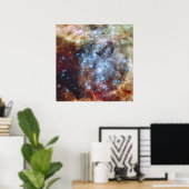 Poster Hubble montre des groupes d'étoiles sur un parcour (Bureau à domicile)