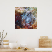 Poster Hubble montre des groupes d'étoiles sur un parcour (Cuisine)