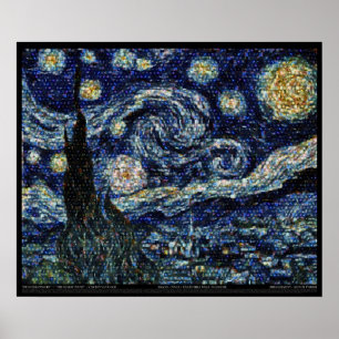Poster Hubble Starry Night (24"x20")
